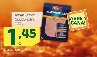 HiperDino Jamón cocido extra argal oferta
