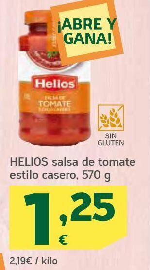 HiperDino Salsa de tomate helios oferta