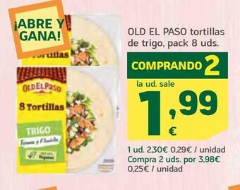 HiperDino Tortitas de trigo old el paso oferta