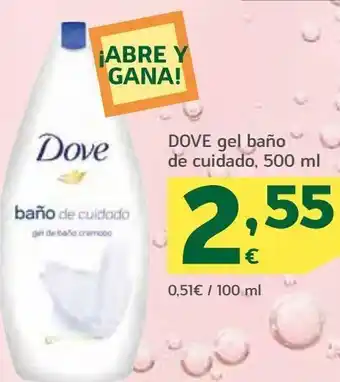 HiperDino Gel de baño dove oferta