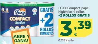 HiperDino Papel higiénico foxy oferta