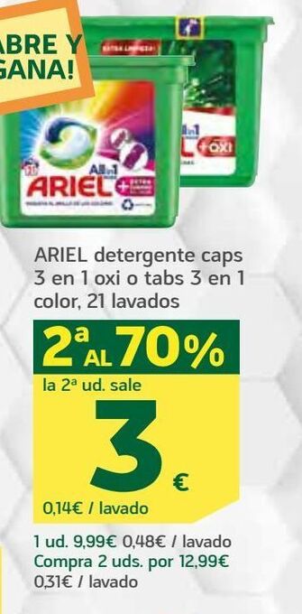 HiperDino Detergente en cápsulas ariel oferta