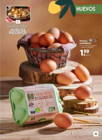 Lidl Huevos ecológicos oferta
