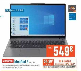 Beep Lenovo ideapad 3 oferta