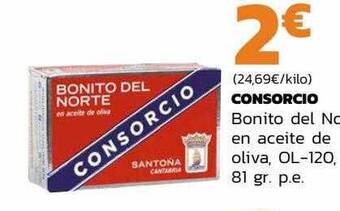 Supermercados Lupa Consorcio bonito del norte en aceite de oliva oferta