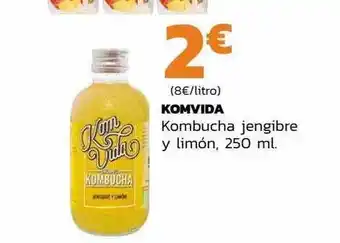 Supermercados Lupa Komvida kombucha jengibre y limón oferta