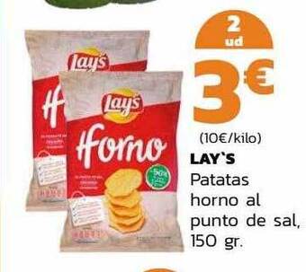 Supermercados Lupa Lay's patatas horno al punto de sal oferta