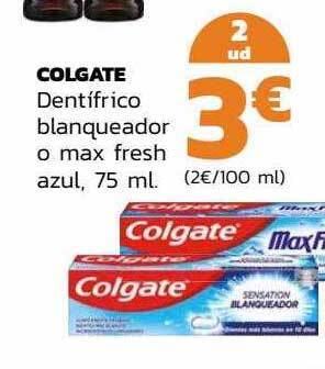 Supermercados Lupa Colgate dentífrico blanqueador o max fresh azul oferta