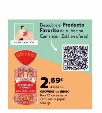 Supermercados Lupa Oroweat de bimbo pan 12 cereales y semillas o pipas oferta
