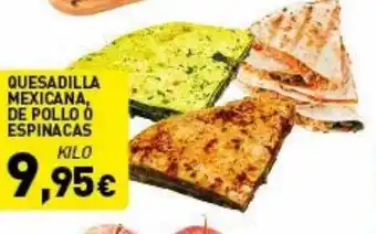Hiperber Quesadilla mexicana de pollo o espinacas oferta