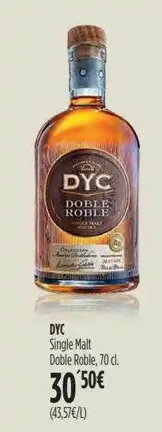 Hipercor Dyc single malt doble roble oferta
