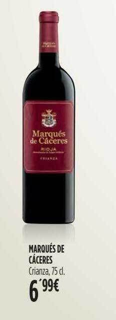 Hipercor Marqués de cáceres crianza oferta