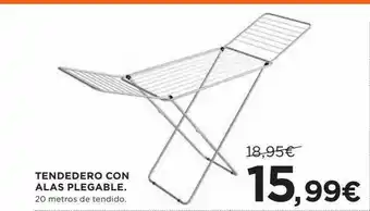 Hipercor Tendedero con alas plegable oferta