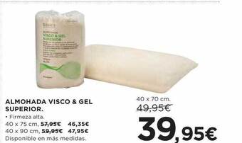 Hipercor Almohada visco & gel superior oferta