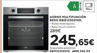 Hipercor Horno multifunción beko bbie1230021xd oferta