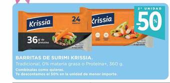 Hipercor Barritas de surimi krissia oferta