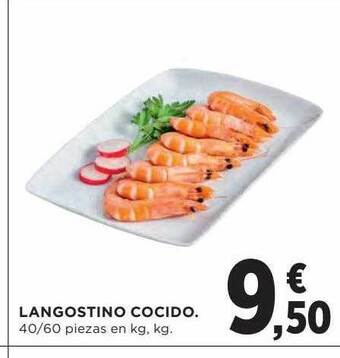 Hipercor Langostino cocido oferta