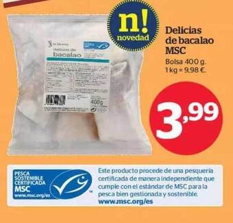 La Sirena Delicias de bacalao msc bolsa oferta