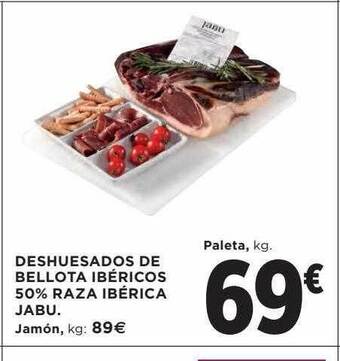 Hipercor Deshuesados de bellota ibéricos 50% raza ibérica jabu oferta