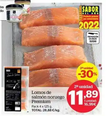 La Sirena 2a unidad -30% lomos salmón noruego premium pack 4 oferta