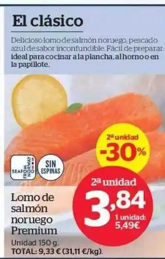 La Sirena 2a unidad -30% lomo de salmón noruego premium oferta