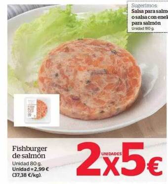 La Sirena Fishburger de salmón oferta