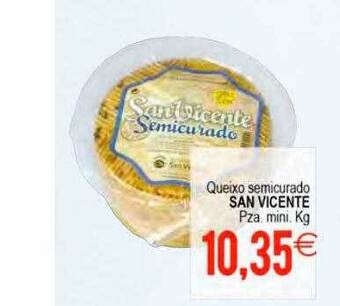 Plenus Supermercados Queixo semicurado san vicente pza. mini kg oferta