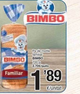SPAR Fragadis Pa de motlle familiar bimbo oferta