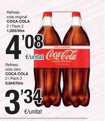 SPAR Fragadis Refresc cola original coca cola refresc cola zero coca cola oferta
