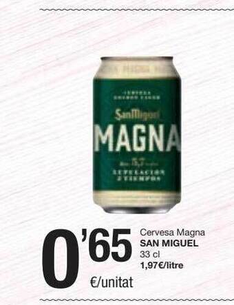 SPAR Fragadis Cervesa magna san miguel oferta