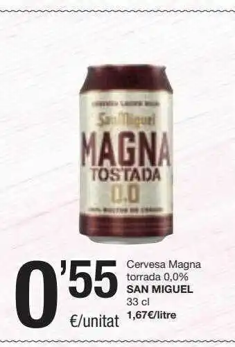 SPAR Fragadis Cervesa magna torrada 0.0% san miguel oferta
