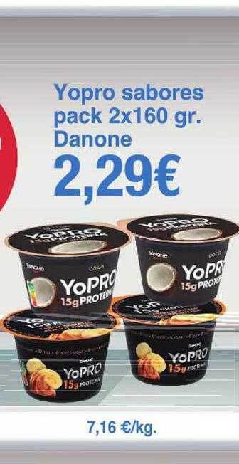 Spar La Palma Yopro sabores pack danone oferta