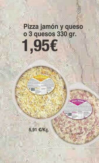 Spar La Palma Pizza jamón y queso o 3 quesos oferta