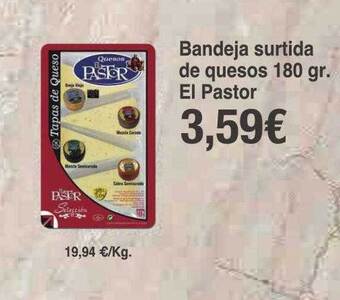 Bandeja surtida de quesos el pastor