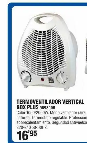 Optimus Termoventilador vertical box plus oferta