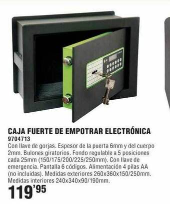 Optimus Caja fuerte de empotrar electrónica oferta