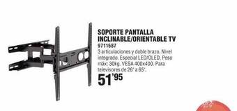Soporte pantalla inclinable orientable tv