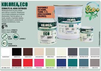 Optimus Kolorea eco esmalte al agua satinado oferta
