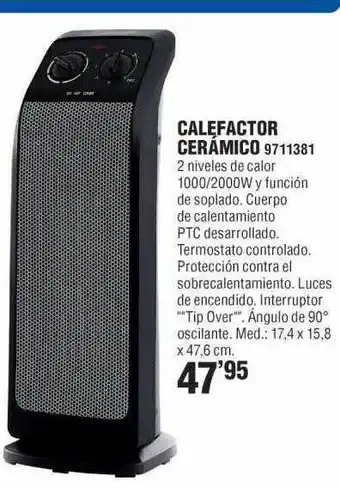 Optimus Calefactor cerámico oferta