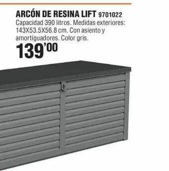 Optimus Arcón de resina lift oferta