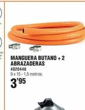 Optimus Manguera butano +2 abrazaderas oferta