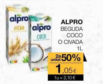 Plusfresc Alpro beguda coco o civada oferta