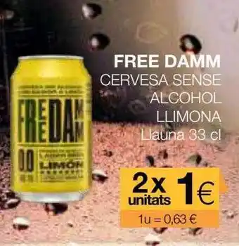 Plusfresc Free damm cervesa sense alcohol llimona llauna oferta