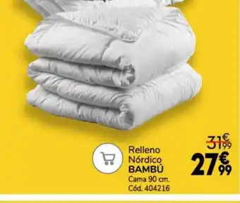 Conforama Relleno nórdico bambú cama 90 m oferta
