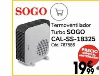 Conforama Termoventilador turbo sogo cal-ss-18325 oferta