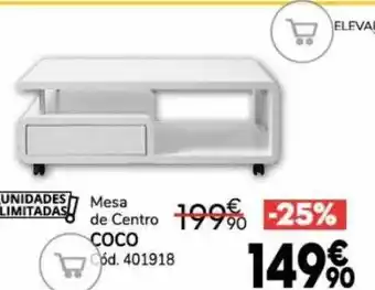 Conforama Mesa de centro coco oferta
