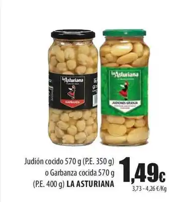SPAR Lanzarote Judión cocido o garbanza cocida la asturiana oferta