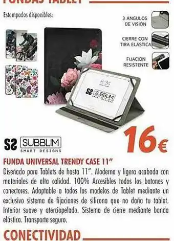 Zbitt Subblim funda universal trendy case 11 oferta
