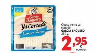 Alimerka García Baquero Queso tierno ya cortado 250g oferta