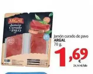 Alimerka Argal Jamón curado de pavo 70g oferta